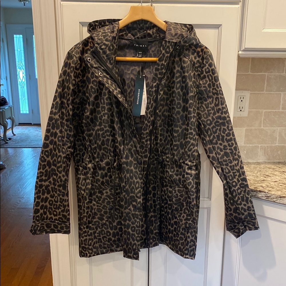 Tribal Leopard Print Rain Jacket Slicker